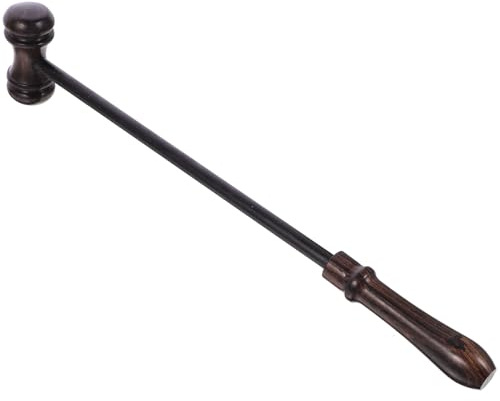 Amosfun Marteau de Juge en Bois Sûr Poignée Confortable, Maillet de Cour 1 Pièce pour Vente aux Enchères et Usage Avocat, Bloc Sonore pour Réunions et Procès
