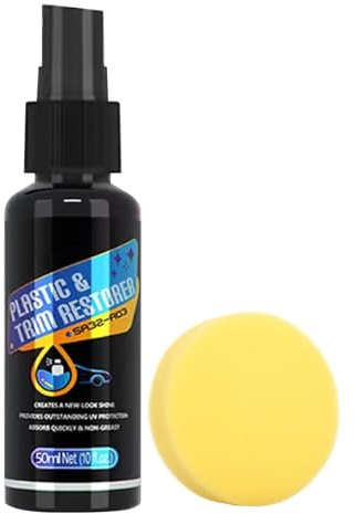 Generico Restauratore Finiture Nere per Auto,50ml Spray Detergente A Lunga Durata - Rinnovatore Cruscotto,per Riparazione su Veicolo, Interni Esterni e Dettaglio Cruscotto