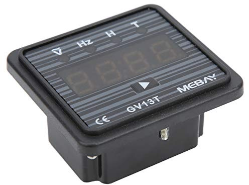Itonash GV13T Generator Digital Voltmeter Alternator Multifunction Meter AC Digital Display Voltage Frequency Running Time Hour Meter with Fixing for Generator Control Panel (AC380V)