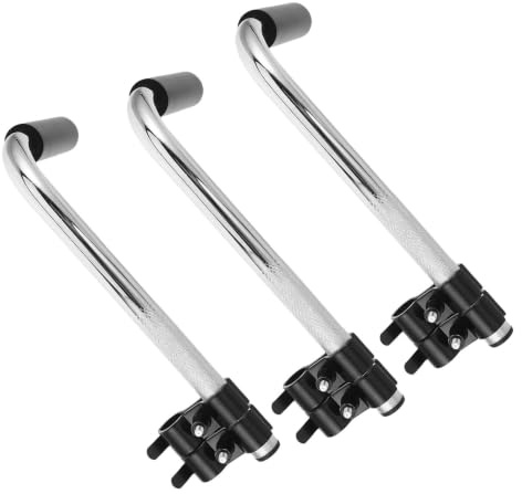 GALPADA 3pcs Silver Stainless Steel Wheelchair Handle Extension with Secure Grip Enhancement and Push Handle Grip for Elderly Adults and Tall Users Transport Accessory for Wheelchairs