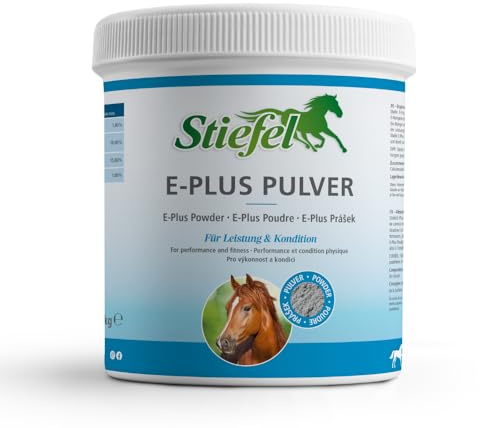 Stiefel E-Plus für Pferde, für mehr Leistungsbereitschaft, Kondition & Belastbarkeit, Vitamine E mit Selen und Lysin, Pulver, 1kg