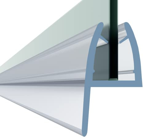 HNNHOME Bath Shower Screen Door Seal Strip for 4-6mm Glass Up to 16mm Gap | Bath screen seal strip, Shower door seal replacement, Helps prevent leaks, Glass edge protection, Simple fitting design
