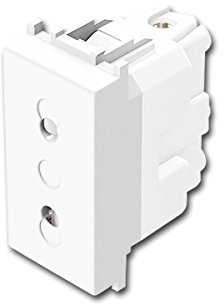 MODUL-PLUS Euro Steckdose 1M weiß, 250V~/10A