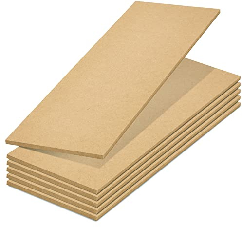Bright Creations Tableros de madera MDF sin terminar para manualidades, paquete de 6, 5 x 15 x 1/4 pulgadas, piezas de madera sin pintar para manualidades, tablones para decoración del hogar, álbumes