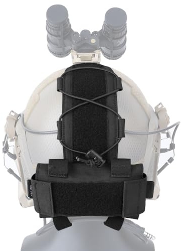 KRYDEX Taktische Helm Batterie Tasche, Gegengewicht Tasche Ausgleichsgewicht Tasche mit Klettverschluss für MK1 Taktische Helme (Schwarz)