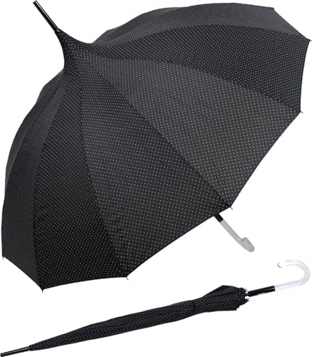 Doppler Stockschirm Fiber Flex AC Pagoda Schwarz