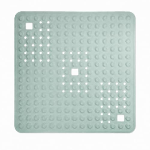WohnDirect Duschmatte Mint/quadratisch: 60x60 cm - sehr rutschfest & sehr robust - Antirutschmatte für Dusche oder Badewanne - waschbar bei 60°C