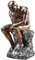 Estatua de The Thinker en bronce retro fundido en frío de primera calidad, 9.64 pulgadas, diseño de figura coleccionable de grado premium (cobre)