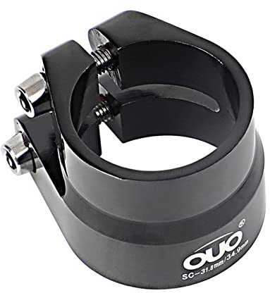 HpLive Collier de serrage double couche pour tige de selle de vélo en alliage d'aluminium 31,6 mm/34,9 mm pour VTT vélo de route