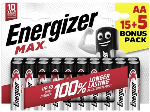 Energizer Max Mignon (AA)-Batterie Alkali-Mangan 1.5V 20St.