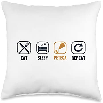 Eat Sleep Peteca Repeat Professional Indiaca Peteca Throw Pillow