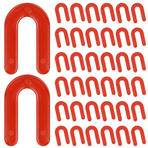 DGSL Tile Leveling System Tile Spacers 1/8 Inch, 300 pieces Horseshoe Shim U Shape Plastic Tile Leveling Clips for Various Types of Tile Leveling