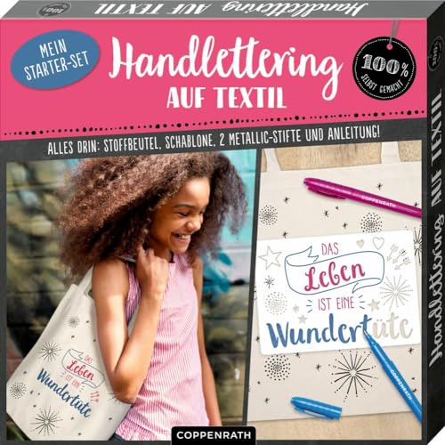 Mein Handlettering Starter-Set: auf Textil (100% selbst gemacht)
