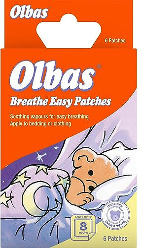 Olbas Breathe Easy Patches - Soothing Vapours For Easy Breathing - Suitable for Children Over 3 Years - 6 Patches
