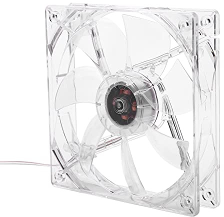 ASHATA 120mm Gehäuselüfter, USB LED PC-Gehäuselüfter 28CFM Windstärke Kühlkörper,Computergehäuse Cooler Cooling Fan Kühler Lüfter für PC Computer Transparent
