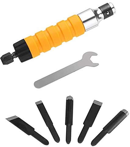 Kit De Burin À Poignée De Sculpture Électrique, Sculpture sur Bois, Couteau De Gravure À La Main avec Clé, Outils De Bricolage pour Graveur