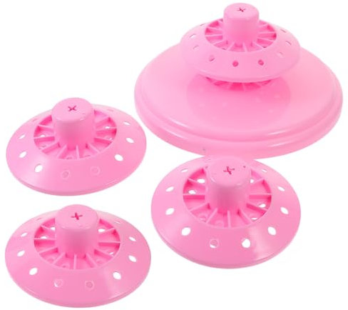 GOOHOCHY Porta Lecca-lecca Multistrato in Plastica Rosa 4 Livelli, Espositore Decorativo Per Cake Pops e Marshmallow, Supporto Da Tavolo Per Feste, Compleanni e Matrimoni
