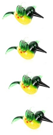 ABOOFAN 4 Stücke Vogel Figuren Glas Vogel Decor Mini Tier Figurine Tisch Ornament Hause Dekoration Zubehör