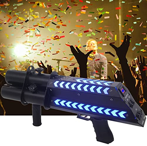 Canon Lanceur de confettis Portable avec lumières, pour fête, Club, Mariage, Bar, Nouvel an et Anniversaire, Machine à Jet de confettis électronique, tireur de confettis électrique