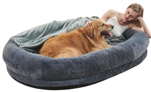 Hundebett Menschliche Größe, Waschbar Katzenbett Hundekorb, Menschen Haustierbett für Sie und Ihr Haustier, Beruhigendes Hundekissen für Extra Große Hunde A,180 * 105 * 25cm