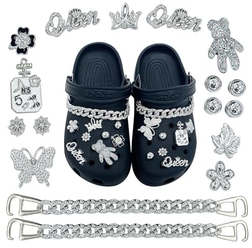 DKDDSSS 17 Stück Schuhanstecker, Schuh Charms, DIY Schuhanhänger, Charm für Kinder, Schuhe DIY-Zubehör, Clog-Dekor für Mädchen Frauen Kinder