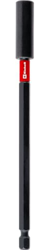 Einhell - Portapuntas magnético original de impacto con vástago de 1/4 E 6.3, largo, 150 mm (cromo vanadio, zona de torsión, casquillo de acero inoxidable, imán permanente, anillo de color rojo)