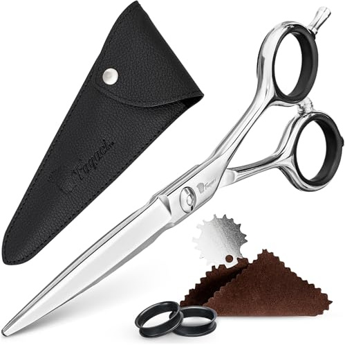 Fagaci Frisörsax Professionell 5,5” Superskarpa Tunna Blad, 440C-stål för Maximal Precision, Lättviktig Professionell Hårsax för Kvinnor & Män, Barberarsax för Hårklippning
