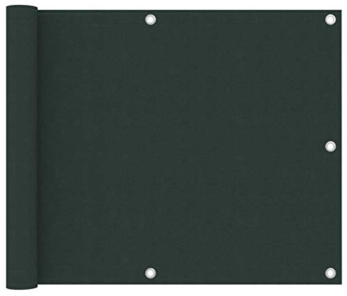 Xichuzi Toldo para balcón, Malla Protectora Balcon, Malla De Ocultacion, para Cubrir Vallas, Tela Ocultacion Jardin, Tela Oxford Verde Oscuro 75x500 cm