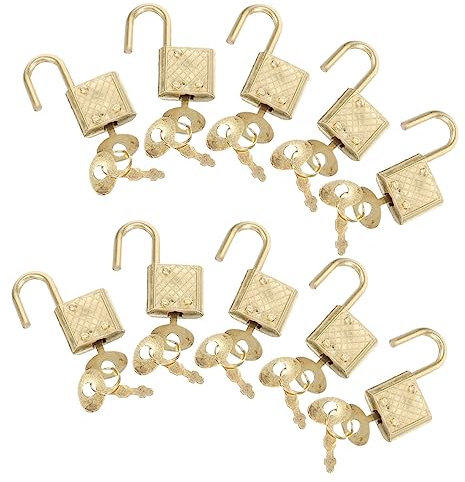 Operitacx 10piezas Candado De Aleación De Zinc Mini Cerraduras De Seguridad Hogar Versátiles Para Maletas Resistentes Al Uso Cerraduras Prueba