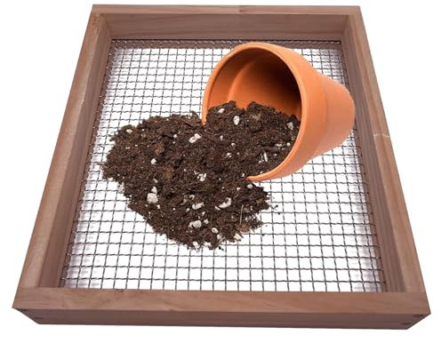 Cribador De Tierra para Jardinería - Tamiz Manual De | Malla De Mano para Cribar Tierra Y En Jardinería, Tamiz Resistente para Compost
