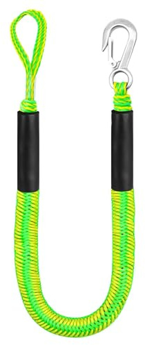 Corde d'amarrage pour bateau - Ski Mooring Line - Câble abrasif réglable - Ceinture d'accueil avec élastique et amortisseur - Câble de montage pour bateau à pontons - Port maritime