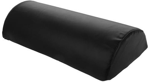 LOORGVEL Cuscino Semicircolare per Supporto Gambe e Piedi in Schiuma Rigida Nera, Piccolo Cuscino a Rullo Ergonomico per Massaggi e Saloni di Bellezza, Riutilizzabile e Facile da Pulire