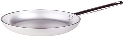 Pentole Agnelli Poêle en Aluminium Professionnel; 5 mm, Foyer Radiant 24 cm Argent