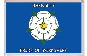 Barnsley - Pride of Yorkshire County Flag - Jumbo Fridge Magnet