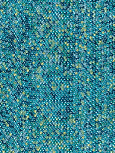 Decopatch FDA729O Papier Number 729 Packung (Blau, Schuppenmuster, 395 x 298 mm), ideal für Ihre Papmachés, 20 Blätter