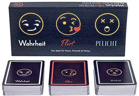 Jellyway Wahrheit, Flirt oder Pflicht - das Spiel für Paare, Freunde & Partys | Kartenspiel, Wahrheit, Pflicht, Witziges Spiel