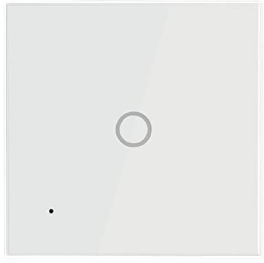 LogiLink SH0111 - Wi-Fi Smart Home Wandschalter (1-fach), über App steuerbar, IP20, Tuya kompatibel, unterstützt Amazon Alexa und Google Home