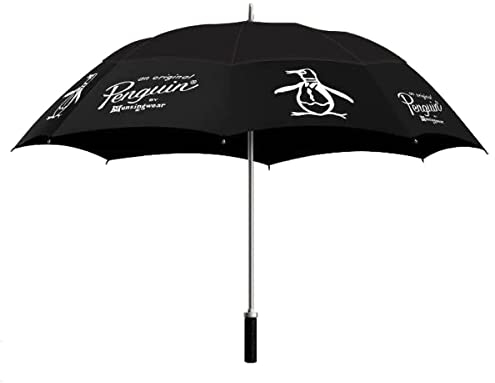 Original Penguin Herren Golf Tour Pete Penguin Logo Regenschirm Einheitsgröße, Caviar, Einheitsgröße