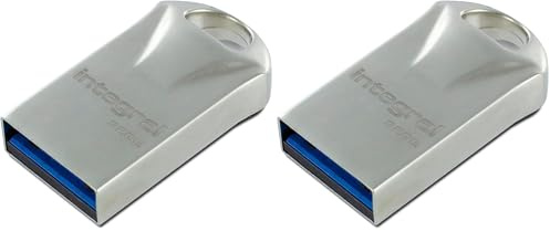 Integral 32GB USB Memory 3.0 Flash Drive Fusion Metal Casing up to 70MB/s (Pack of 2)