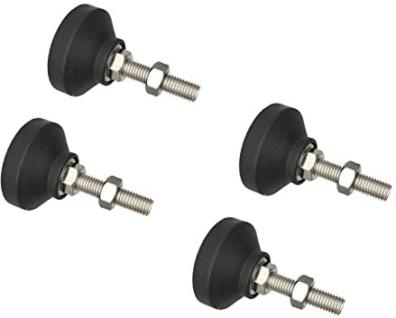 BREAKA Verstellbare Füße for Nivellieren, langlebige Edelstahl-Nivellier-Gleitpad-Möbel-Schraubfüße, verstellbare Füße, Maschinenfüße/Tischfüße/Möbelfüße – 4 Stück (Size : 50*M12*50MM)