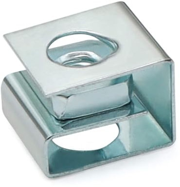 Aiwaiufu 10-32 Slide-on Cage Nuts, Zinc Blue U Type Cage Nut, 25 Pieces