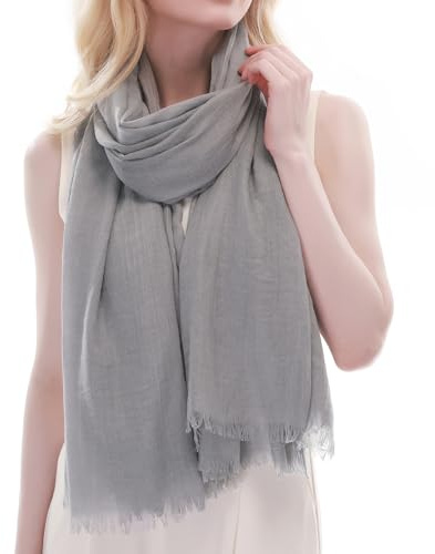 RIIQIICHY Stola für Abendkleid Grau – Leichtes Tuch für Sommer & Hochzeit, Weicher Schal ，Schultertuch Damen festlich – Schals & Tücher für Damen