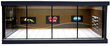 1/64 Diorama Car Garage Model,with LED Lighting City Car Showroom Model Car Parking Lot Storage Model,for 1/64 Scale Diecast Model Car,Scene Display Model Collection (Showroom)