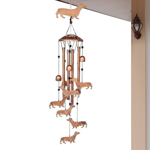Hunde-Windspiel für den Außenbereich – Windspiel für draußen, niedliches Hunde-Windspiel, Hunde-Windspiel für draußen, drinnen, Haus, Rasen, , Terrasse, Gartendekoration, Hofdekorationen