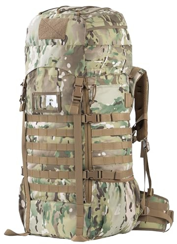 BACKFERRY 75L Tactical Backpack with Internal Frame, MOLLE, and Hydration System for Camping,Hunting,Backpacking,Hiking and Wild Adventure