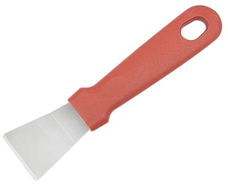 # Spatola multiuso per la pulizia della cucina, spatola in acciaio inox, raschietto dritto e angolato, in metallo, pala per la pulizia per barbecue all'aperto, griglia e padella (RD2, taglia unica)