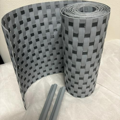 TENAX Flexi 0,19 x 2,05 m Grigio Chiaro/Antracite, Strisce Frangivista in HDPE con 2 Clip, Copertura Privacy Decorativa per Recinzioni a Pannelli, Cancellate, Ringhiere, Balconi e Giardini