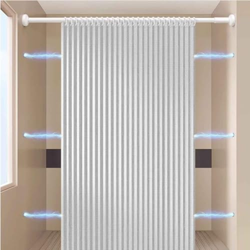 HLTQL Falttürvorhang,Mit Teleskopstange,Magnetischer Türvorhang mit Verdunkelung, Faltbarer Raumteiler für Bad/Schlafzimmer/Wohnzimmer, Akkordeon-Design(04,W 120*H 180cm)