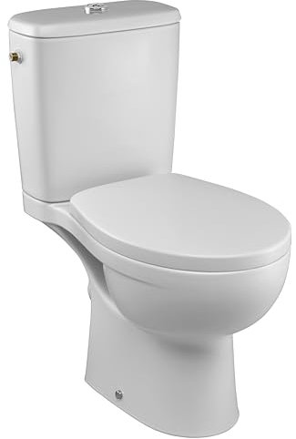 JACOB DELAFON WC Inodoro completo a suelo Salida vertical Alimentación lateral Incluye inodoro, cisterna reversible, asiento descenso progresivo y fijaciones Doble descarga 2,6/4 l LIMA E40028-00