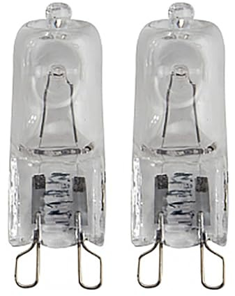 NCC-Licht Bombilla halógena G9 transparente, 2700 K, luz blanca cálida, regulable, resistente al calor hasta 300 °C, para horno y luces (40 W, 2 unidades)